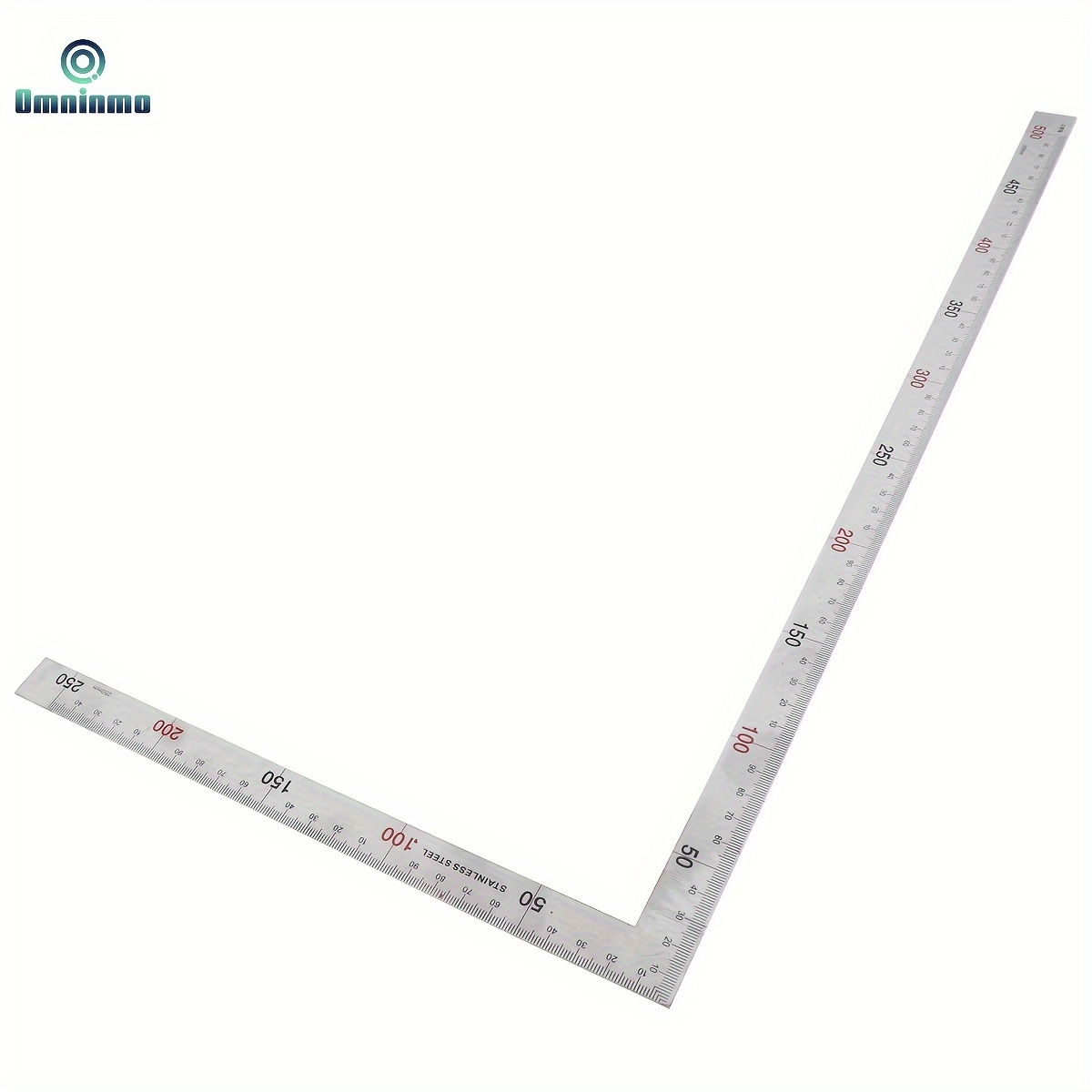 

Epathchina 304 Stainless Steel Square Ruler, 250x500mm 1mm Thick, Precision Right Angle Measurement Tool, Woodworking/office, Uncharged, High-accuracy 0.1mm, No Battery Needed