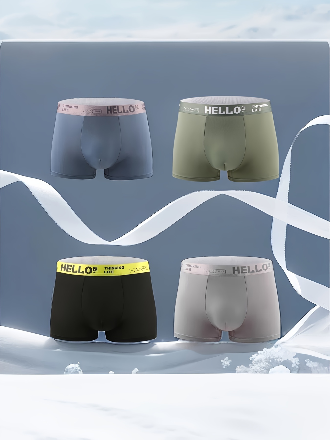 Men's Underwear Antibacterial Crotch Boxer Shorts - Temu Australia