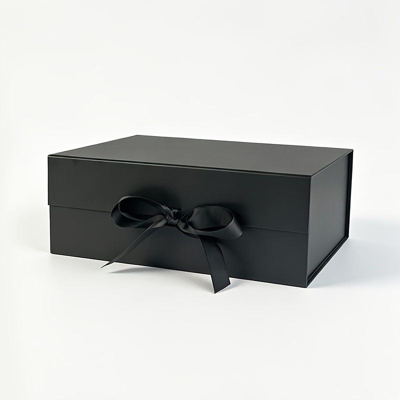 TEMU Gift For Her/him 1pc Luxurious Magnetic Gift Box Suitable For Birthdays, Weddings, Anniversaries - Magnetic Lid Closure With Ribbon Bow, Elegant