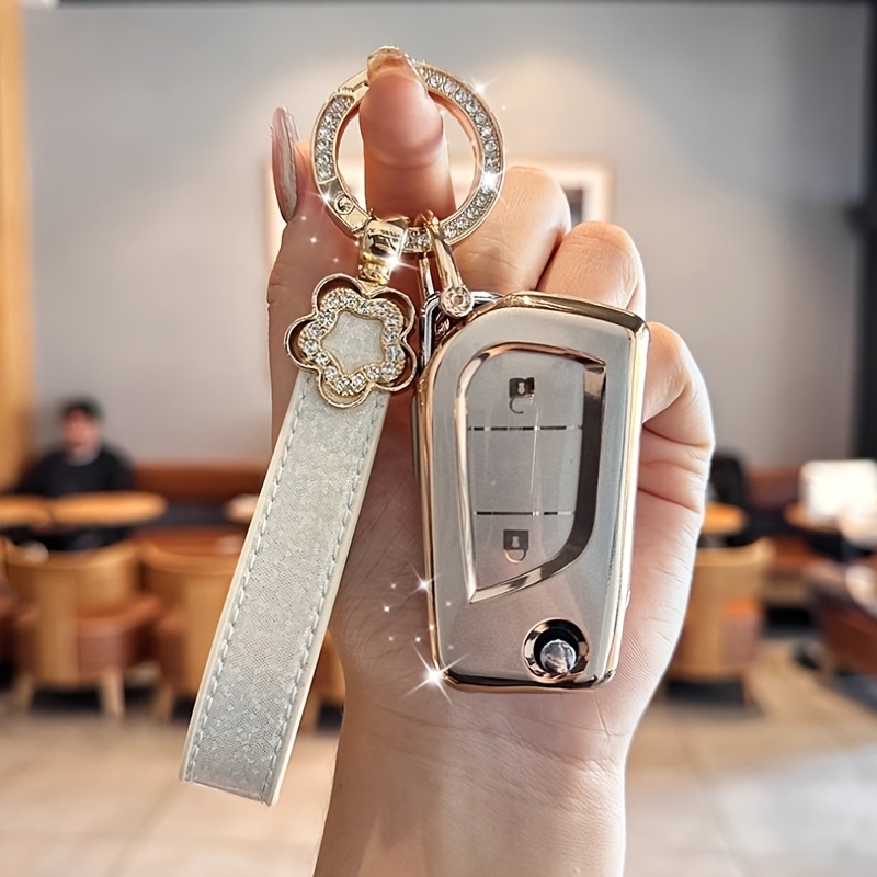 E-shop Weiche TPU Auto Schlüsselanhänger Abdeckungen für Toyota Modelle - Langlebiges, kratzfestes Auto Innenraum Zubehör für Corolla, Altis, , Aygo,