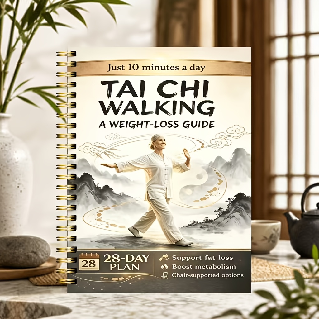 TEMU Camminata Tai Chi per la Perdita di Peso: Piano Progressivo di 28 per Anziani | Camminata Quotidiana Delicata / Adatta alle Articolazioni /
