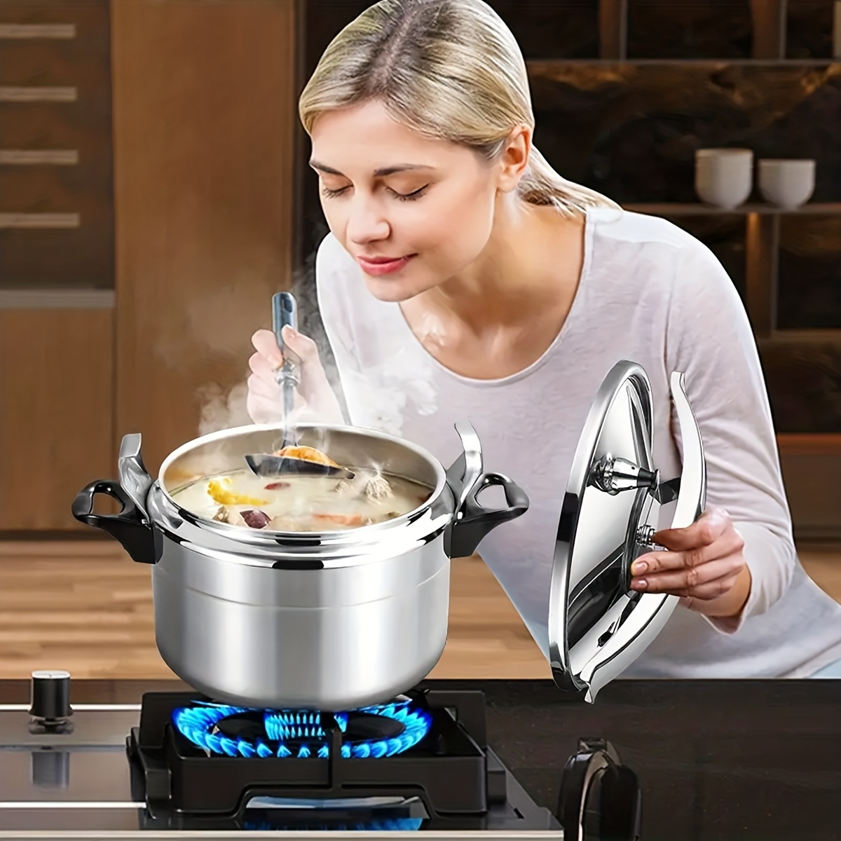 large capacity commercial steamer pot for versatile high end non   cooking arabic pot 3pcs set Product details 8