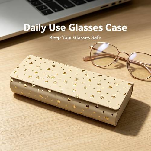 portable eyeglass case for students lightweight protective glasses organizer box unisex minimalist holder