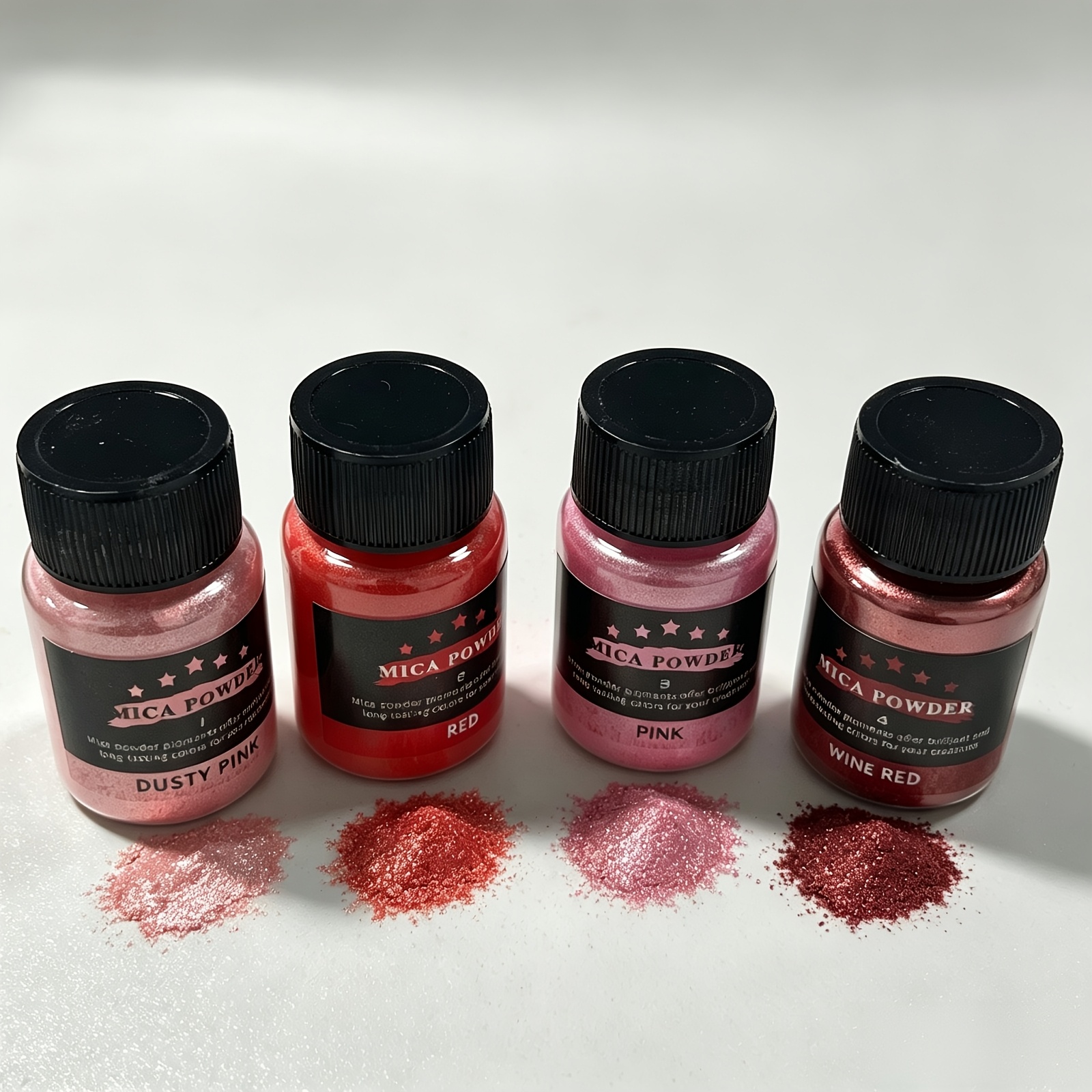 TEMU 4pcs 20ml Mica Powder Set, Pearlescent Shimmer Mica Pigment For Epoxy Resin, Uv Resin, Scented Candles, , Jewelry Making, Painting And Art