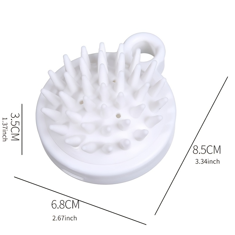durable build silicone scalp massager brush soft shampoo dandruff scratcher comb non electric hair care tool for   and head massage Product details 2