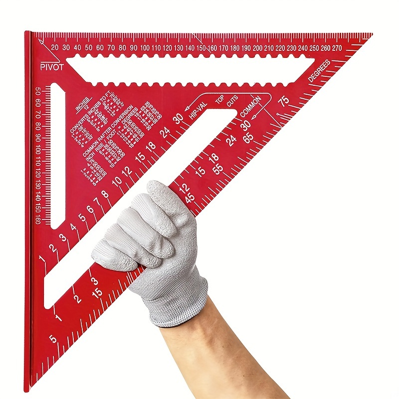 

7-inch Aluminum Alloy Woodworking Square - Precision Ruler For Home Renovation & Design, Metric Measuring Tool For Diy Projects