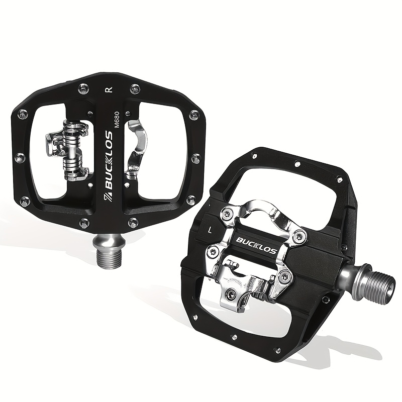 Image of Bucklos Bicycle Pedal Dual-funcion Mtb Flat Ultralight Pedals Platform Mountain Bike Pedal Sealed Bearing Cycling Parts