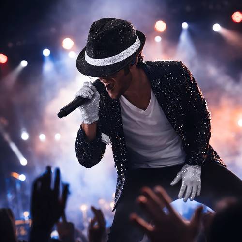 2pcs rock superstar costume set sequin top hat gloves stage performance props halloween masquerade ball cosplay accessories unisex fashionable party outfit 58 sequin hat 25cm white gloves