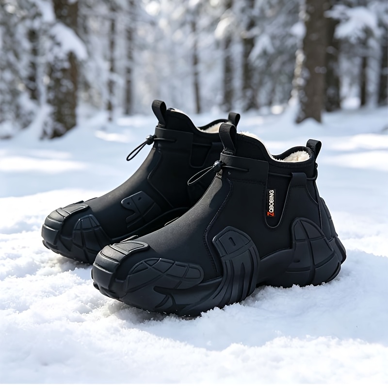 TEMU Men's Fashion Snow Boots. Comfortable Lining. Wear-resistant With . Comfortable. Lightweight. Suitable For . Warm