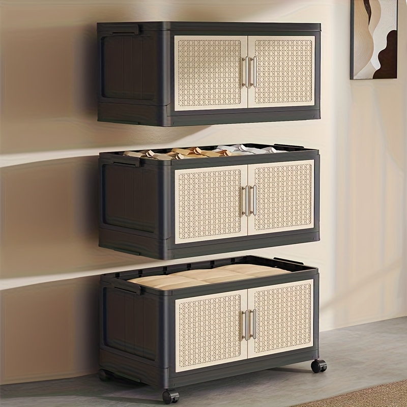 Large-Capacity Plastic Storage Bin with Lid, Multi-Layer Stackable Clothing Storage Bin
