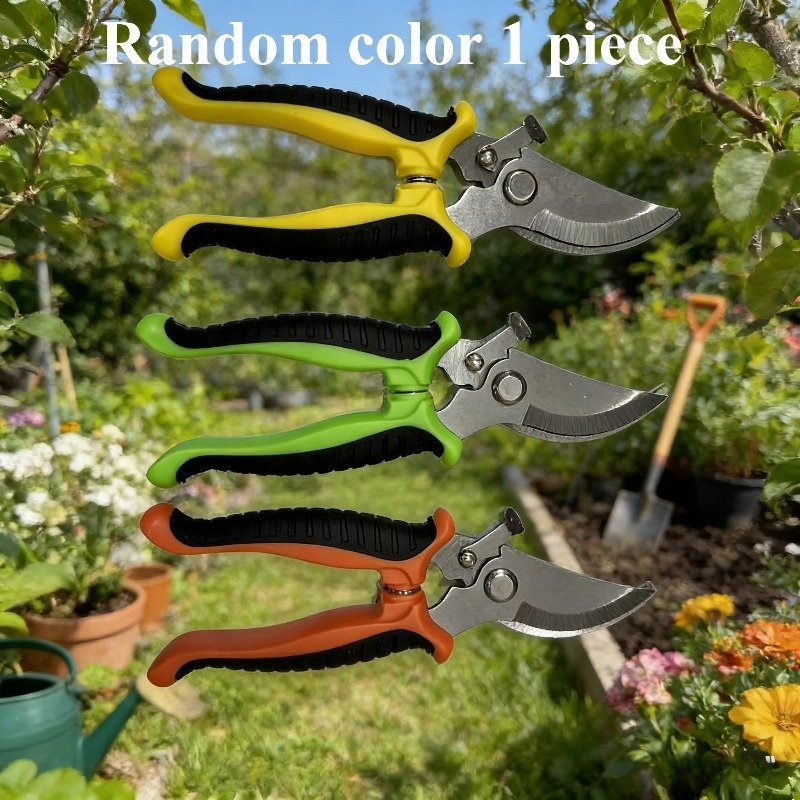 TEMU 1pc Professional Heavy-duty Gardening Scissors With Non-slip Grip - Suitable For Coarse Tree Pruning, Floral Arrangement, Landscaping - - Ideal