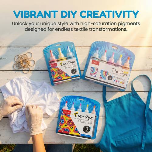 3 tie dye set suitable for enthusiasts art creators and design enthusiasts used for home clothing dyeing fabric decoration gift making creative transformation