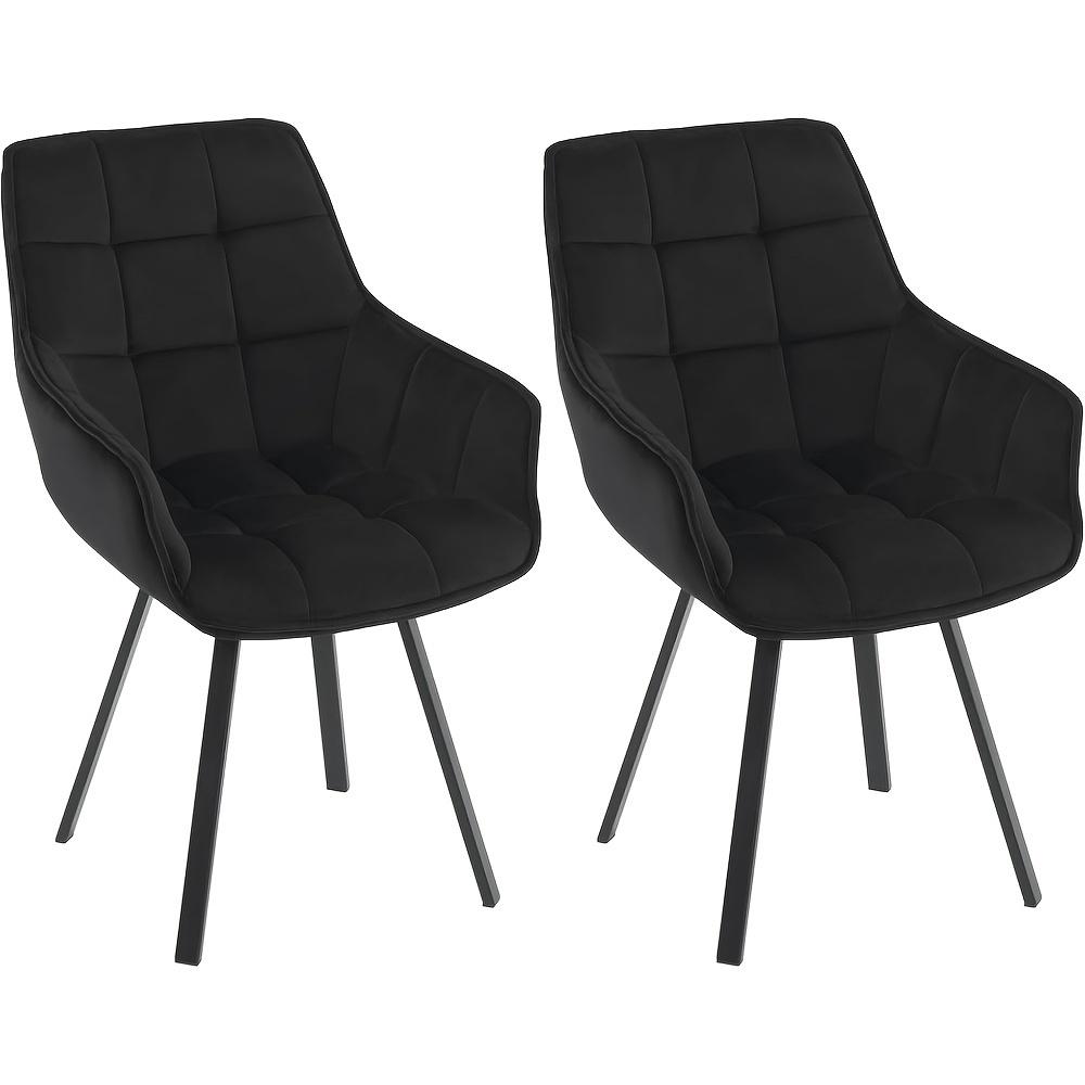 2pcs Dining Chair Swivel Chair Kitchen Chair Dining Chair With Armrests And Backrest Comfortable And Modern With Metal Legs