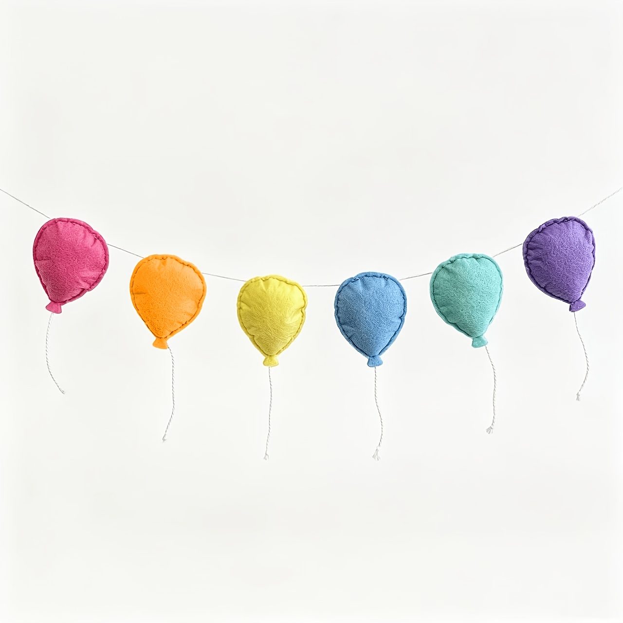 TEMU Pancarta colgante de globos de fieltro 3D, tira decorativa de globos rellenos suaves, decoración colgante de globos de felpa coloridos, adecuada