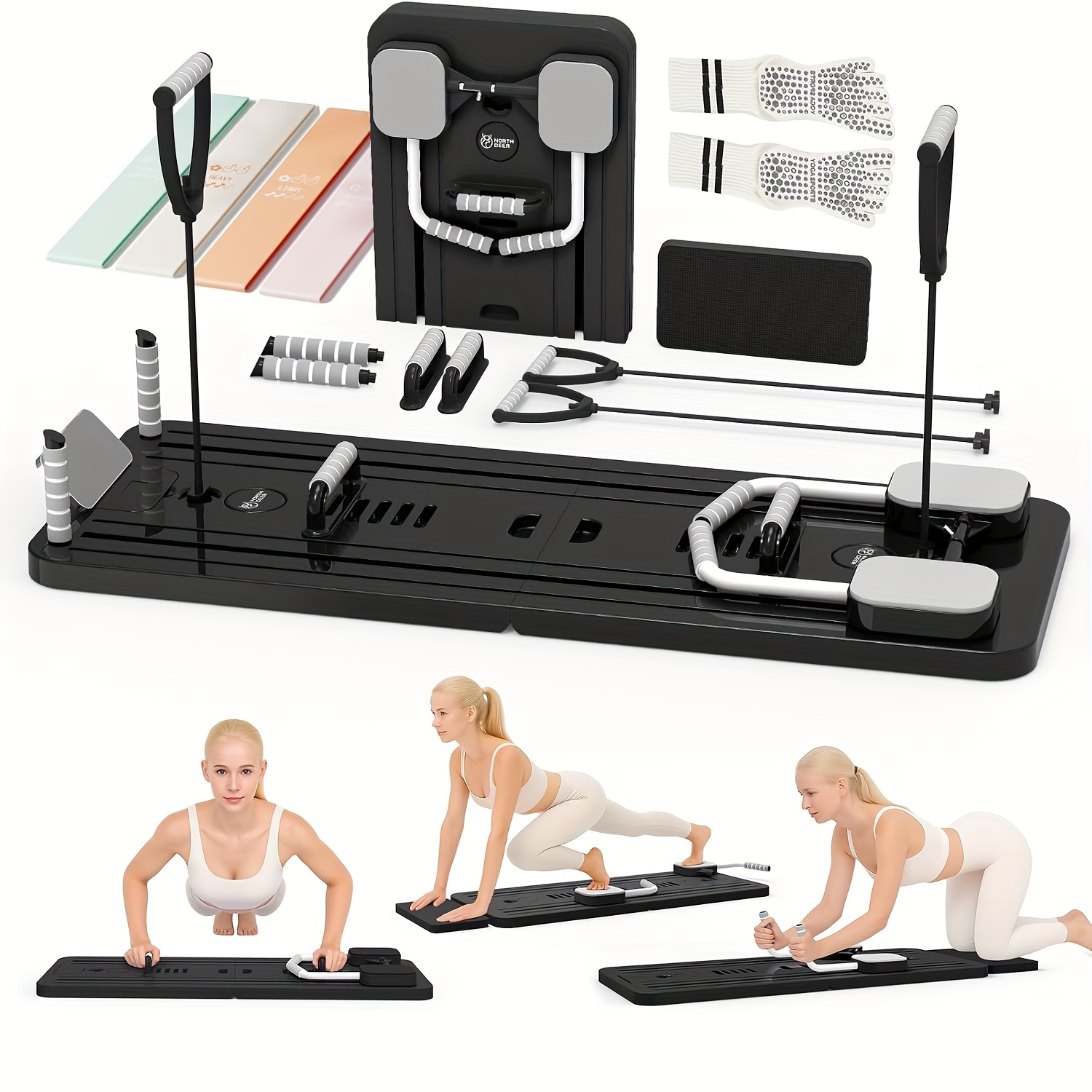 2025 Foldable Pilates Equipment, Northdeer Pilates Reformer, Versatile 8 In 1 Pilates Sliding Board For Home Use
