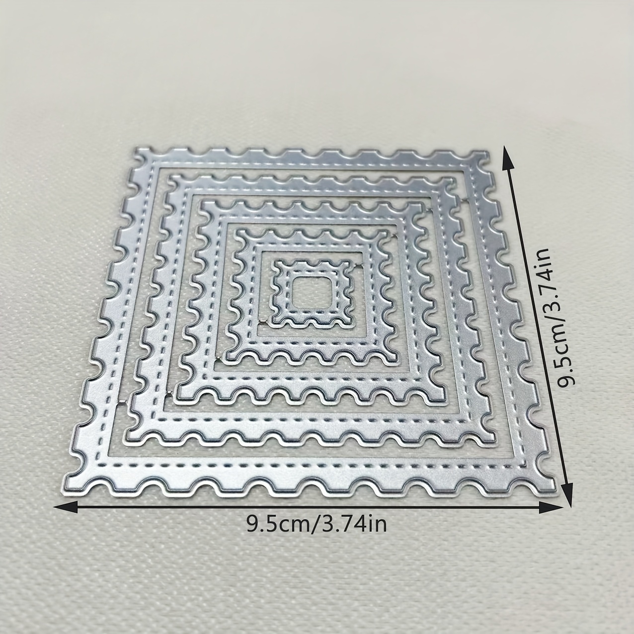 TEMU 1pc Elegant Metal Die Cut For Diy Scrapbooking & Card Making - Intricate Geometric Pattern, Handcrafted Greeting Card Cutter, Ideal For Crafting