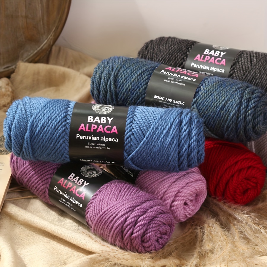 

Alpaca Yarn 95% Alpaca 5% Acrylic - Soft & Warm For Knitting Sweaters, Jackets, Vests, Shawls, Scarves, Hats | Medium Thickness, Ideal For 4-5mm Needles | Available In Multiple Colors | 500g Total