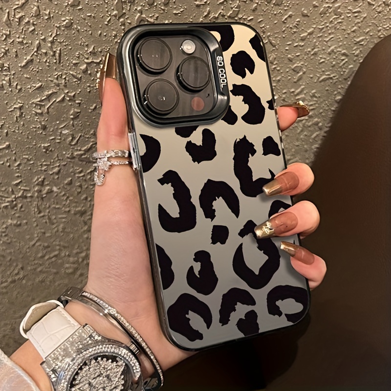 

Imd Color Silvery Frosted Leopard Print Mobile Phone Case For Iphone 14/13promax/12pro/soft Case 11/xr/xsnax/xs/7/8plus Drop-proof 15
