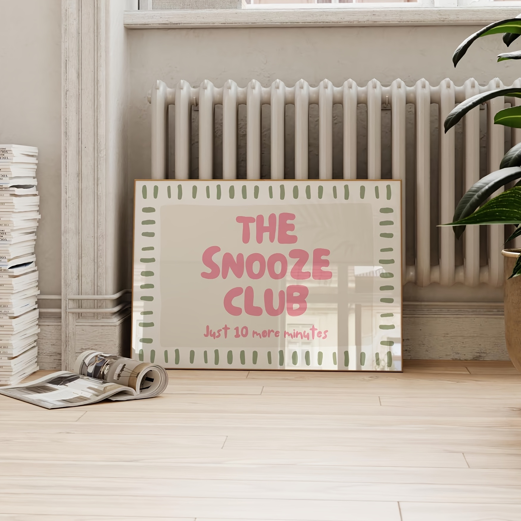 TEMU 1pc The Club Modern Art Print - Minimalist Sleep-themed Poster, Fun Apartment Wall Decor For Bedroom, Living Room, Dorm - Spring-themed Canvas