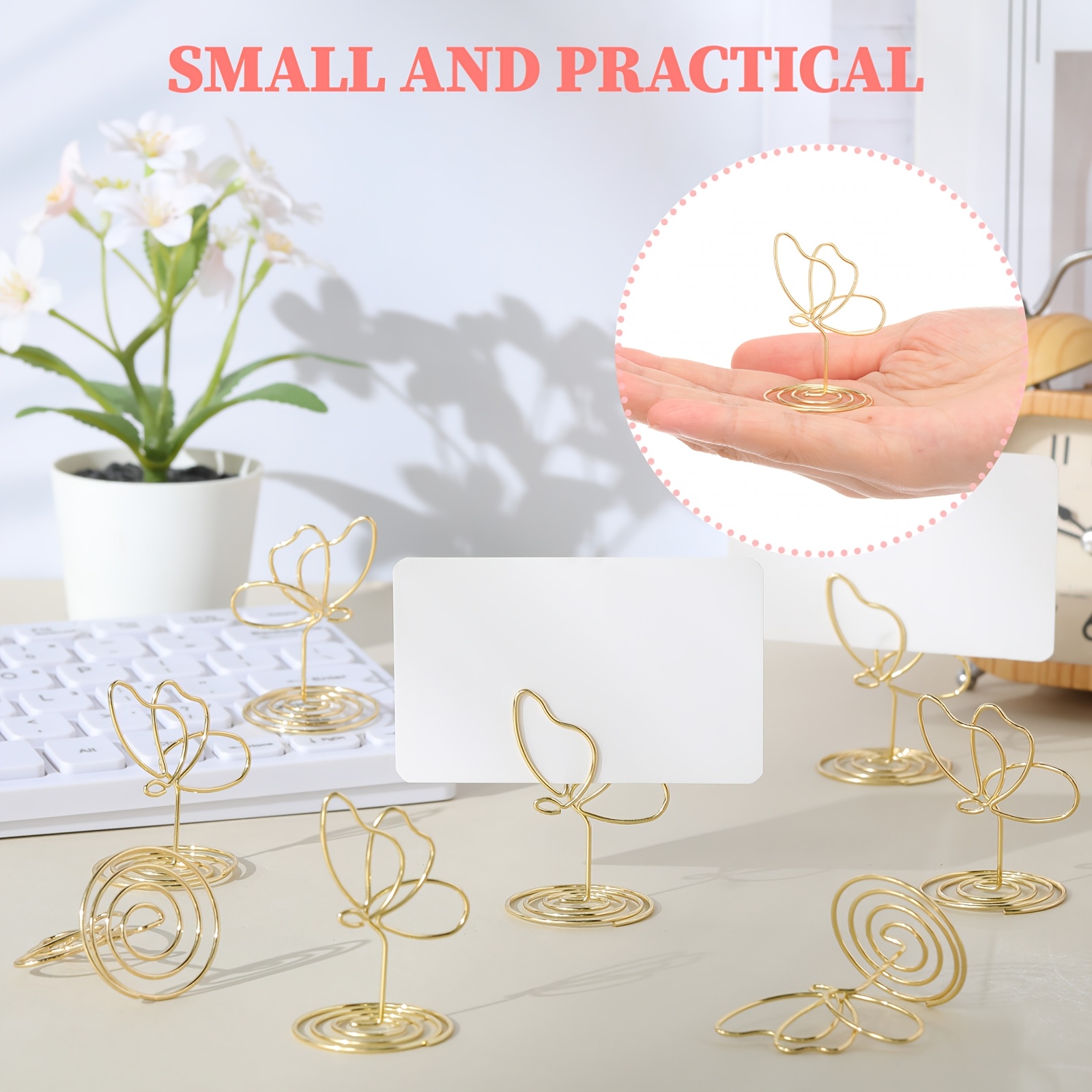 24pcs Photo Holders | Table Number Photo Clips Holder 1. 1.45 Inches, Decoration Name Card Stand For Centerpieces, Suitable For Wedding Reception, Party, Birthday