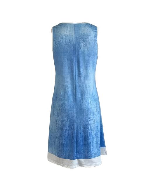 sleeveless jumpsuit dress casual tank dress with random prints for spring and summer womens clothing