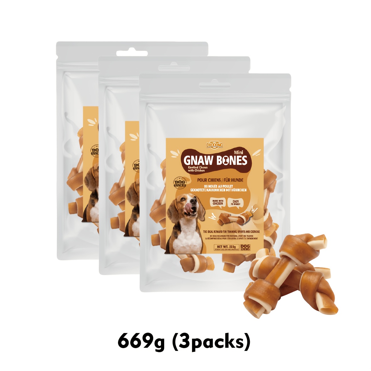 Rawhide-free Dog Chews & Snacks Real Chicken, Easy To Chew Sticks For Dogs, Dental Chewing Treats For Healthy Teeth