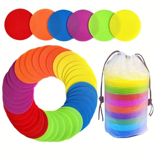 48pcs ground markers inch carpet positioning markers multicolor dot circle markers carpet dot stickers