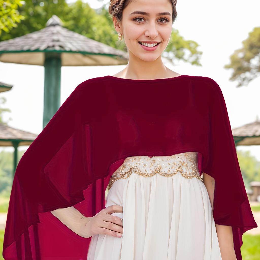 burgundy velvet dress short Burgundy Drape Dress | Kimono-Sleeve Satin Dress main image 0
