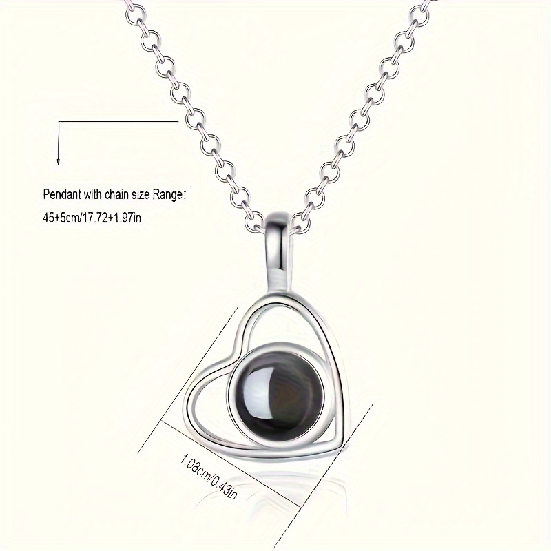 Personalized Heart Pendant Photo Necklace — Custom Gift for Loved Ones