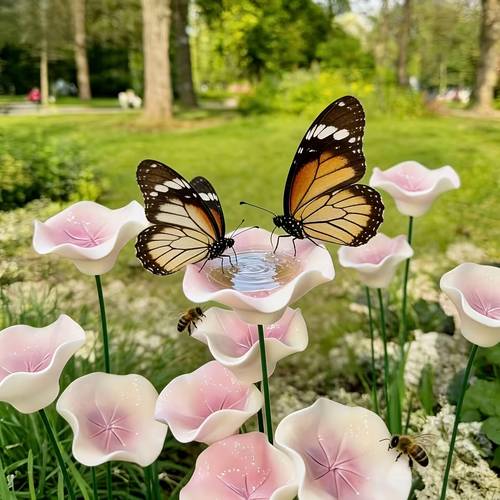 5pcs ceramic feeders bee sugar feeders waterers handcrafted ceramic feeders suitable for indoor decoration and for outdoor feeding bees