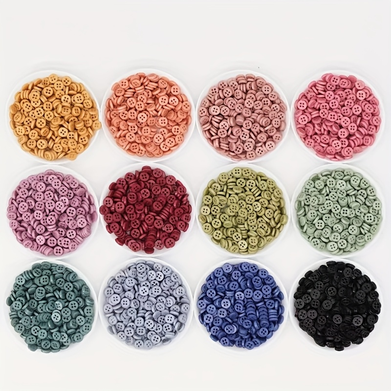 TEMU Set Of 50 Small Resin Buttons With 4 Holes, Ideal For Doll Clothing And Various Crafting Projects