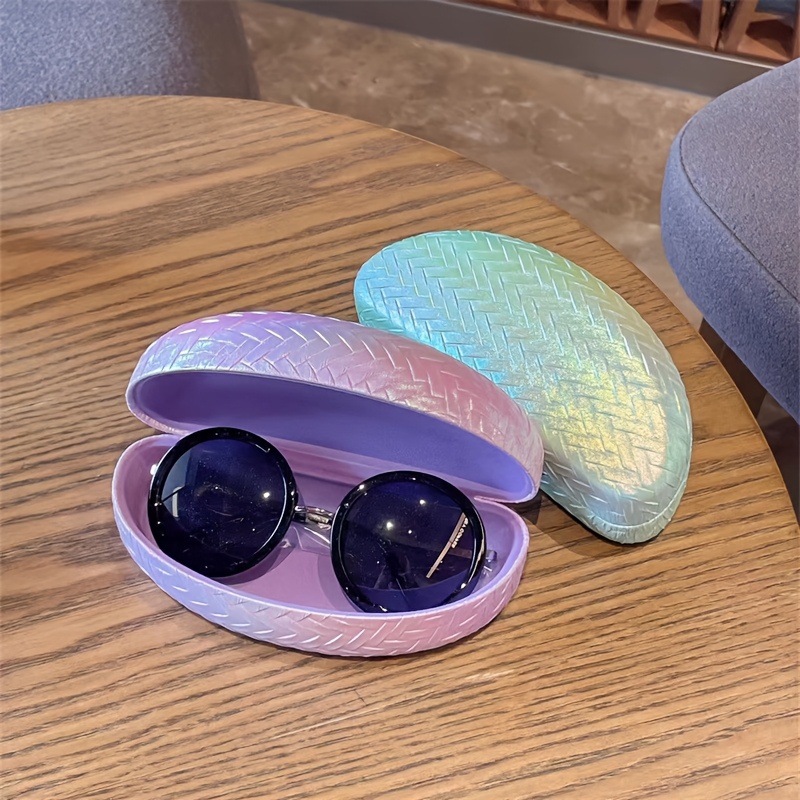 fashionable woven glasses case leather shockproof Temu Hungary