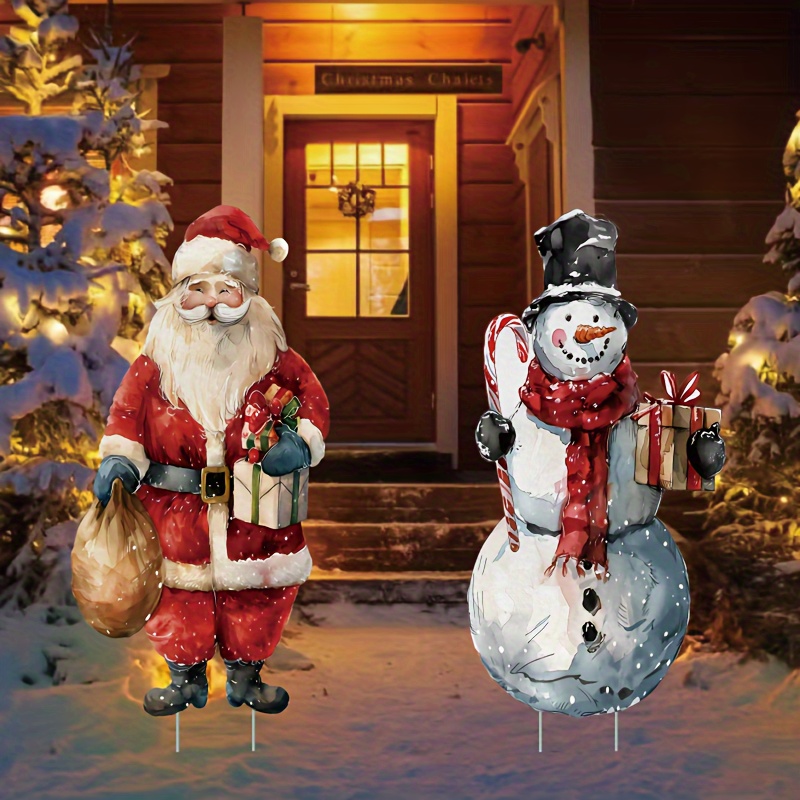 

Christmas Decorations, 2 Snowman Signs Christmas Decorations, Signs, Suitable For Lawns, , , Homes, Farmhouses, ,