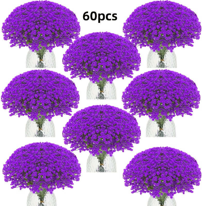 outdoor simulation flowers 60 bunches of   with real   babys breath for wedding bouquet party decorations home decoration wedding   garden decoration