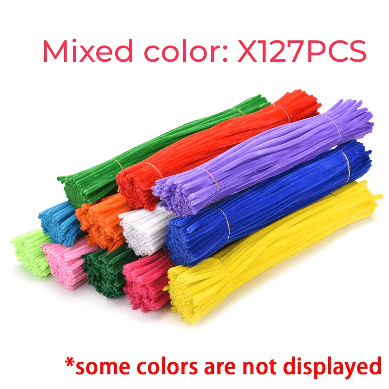 Image of 127pcs Colorful Felt Tubes, Random Color Handmade Soft Felt Sticks, Creative Production Materials, Colorful Handmade Supplement