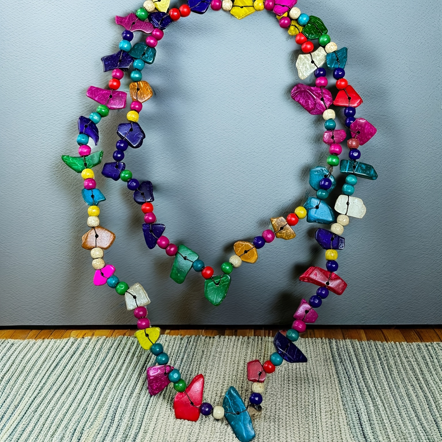 Bohemian Vintage Style Double Layer Coconut Shell Necklace