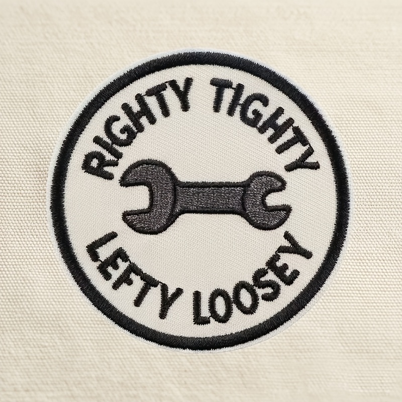 TEMU 1 pièce Patch brodé " Loosey" Clé Anglaise, Badge Thermocollant Amusant Outil de Mécanicien pour Vêtement de Travail, Accessoire de Chapeau