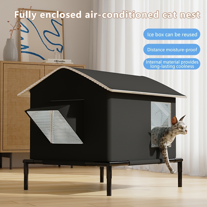 Dog House Cat Air Conditioner House, Foldable Cat And For Outdoor