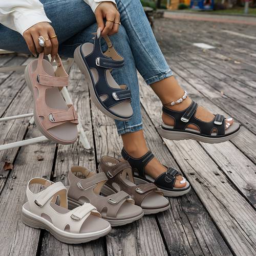 dames zomerse mode platform sandalen - combinatie van demping en schokabsorptie met lichtgewicht, geschikt voor brede voeten en steun voor de voetboog, integratie van sport, vrije tijd en dagelijks gebruik, dames schoenen