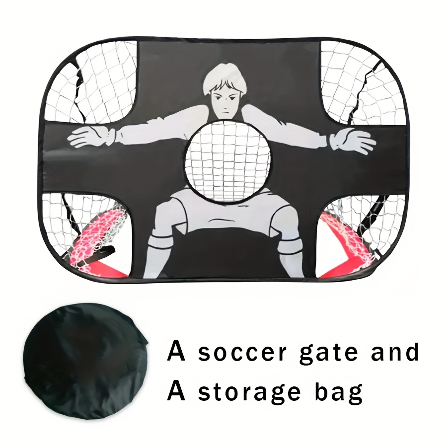 1pc Portable Soccer Goal, Foldable Shooting Goal, Dual- For Outdoor Soccer Training, Multi-functional Training Net