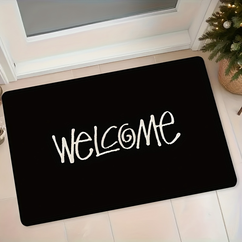 TEMU 1 Doormat Entrance Black Doormat Carpet Welcome Doormat