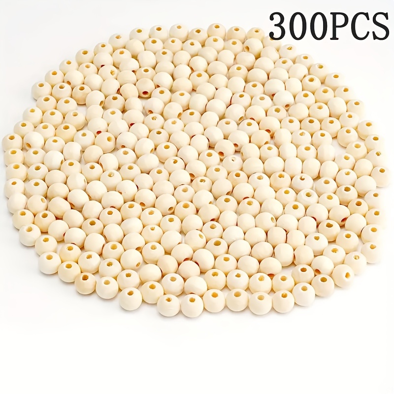 Image of 300pcs Of Natural Round Wooden Beads In A , 12mm, Perfect For Crafting, Decorations, Home Decor, Murals, Weddings, Parties, And Holiday Decorations (statue Wall Decor)