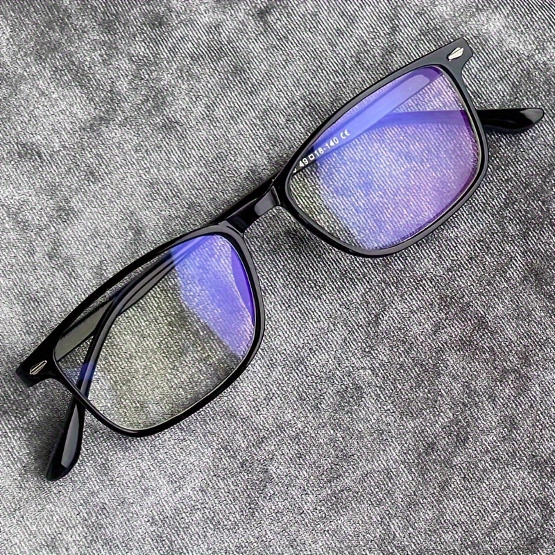 Image of [fashion Glasses]1pcs Blue Transparent Lenses Glasses For Men And Women - Eye From Screens, Including Computers, Televisions, Phones, And Gaming Devices. Stylish Eyewear, Y2k Design, Budget-friendly.