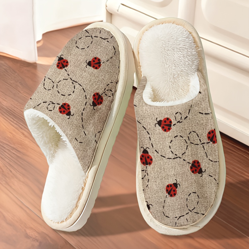 TEMU Men's And Women's Home Slippers, Skin-friendly, Breathable, Comfortable And Warm, Elegant French Style Indoor/outdoor Thick-soled Couple