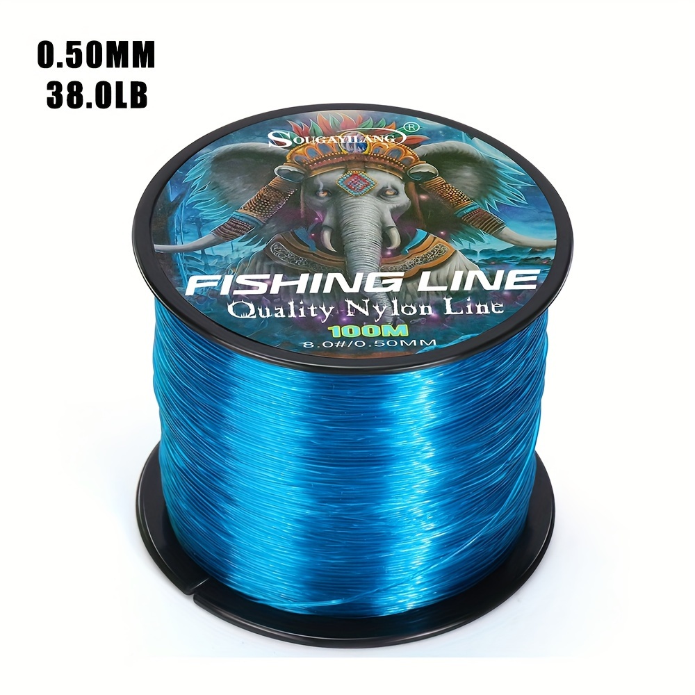 Sougayilang Fishing Line 100 Meters/109 Yards Nylon Fishing -38 Wear-resistant Nylon Line Single Weaving Line Fishing Supplies Handmade Diy Holiday Decoration Line