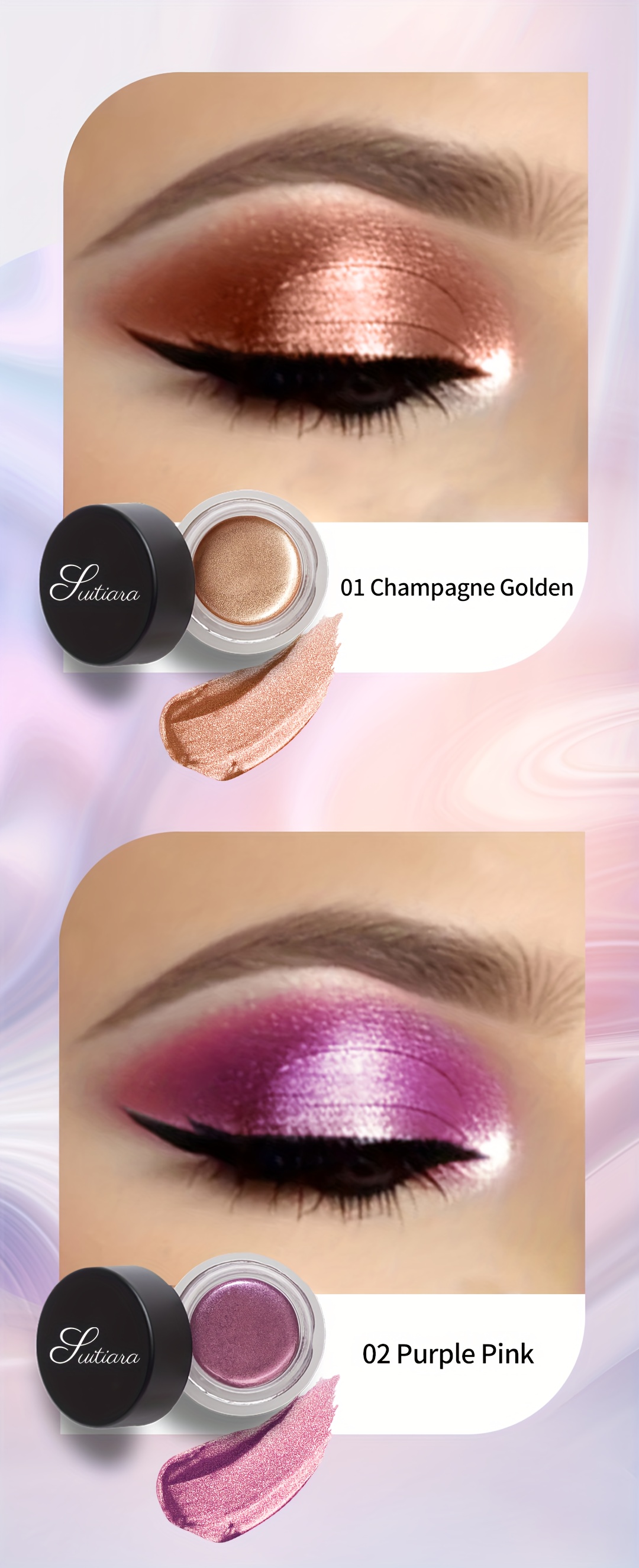 1pc Rose Bronze Galactic Glimmer Gel Eyeshadow | Enchanting Sparkling Jelly Texture, Long-lasting, Waterproof, and Easy to Apply | Bewitching Single-Color High-Shine, Non-Caking, Smooth Application, High-Shine Women'S Makeup, Perfect for Christmas