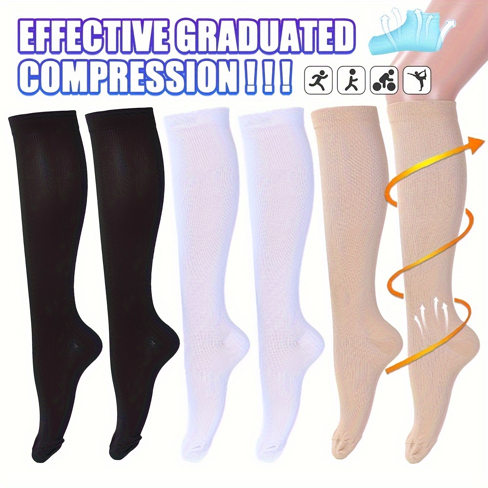 Copper Compression Knee High Athletic Socks Perfect Running - Temu Canada