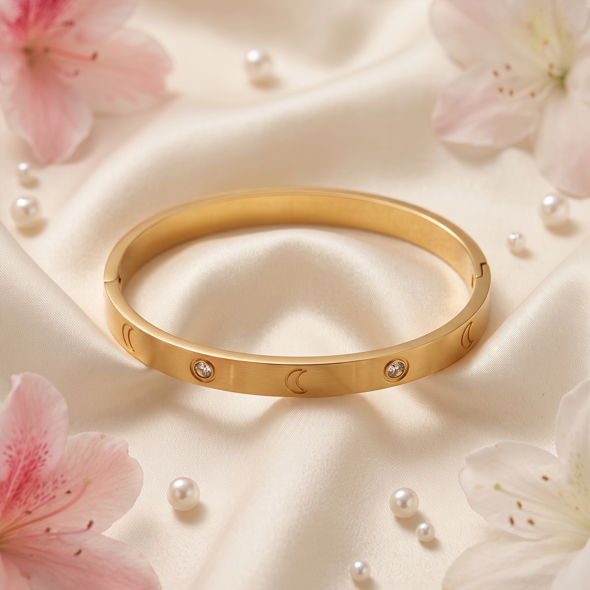 3pcs Soft Atmospheric Stackable Bangles, Gentle and Elegant