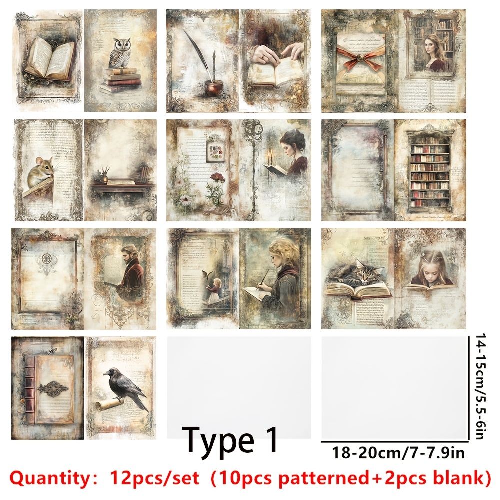 12pcs A5 Translucent High-end Hidden Library Reading Men And Women Material Tracing Paper Tracing Paper Set