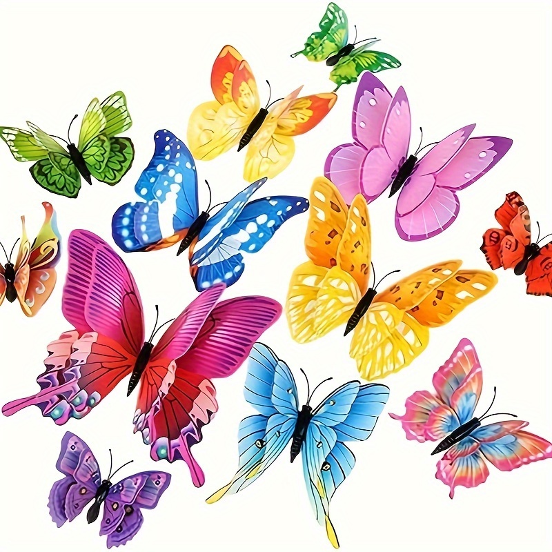 

12pcs Wall Decoration 3d Stickers For Party Decoration With Magnets